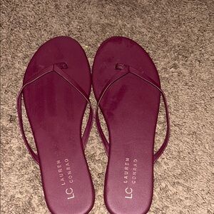 LC Lauren Conrad Brown Sandals Minimalist Design